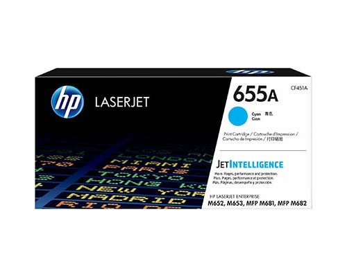 GENUINE HP CF451A 655A CYAN TONER CARTRIDGE