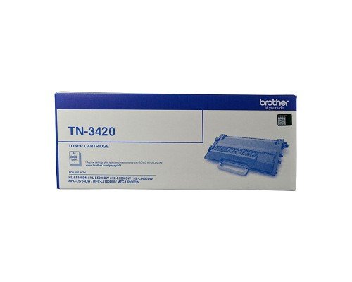 GENUINE BROTHER TN3420 BLACK TONER CARTRIDGE
