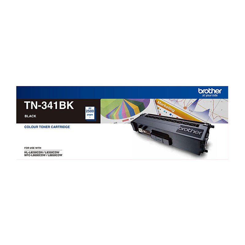 GENUINE BROTHER TN341BK BLACK TONER CARTRIDGE